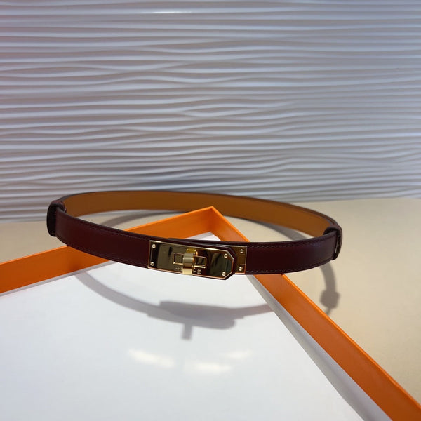 hm kelly belt 18mm burgundy calfskin gold buckle