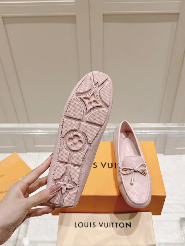 LV Gloria Loafer Pink Perforated Calfskin 480733