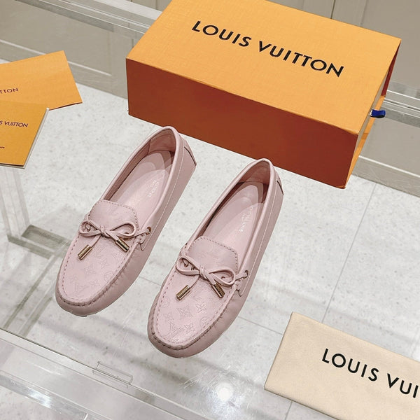 LV Gloria Loafer Pink Perforated Calfskin 480733