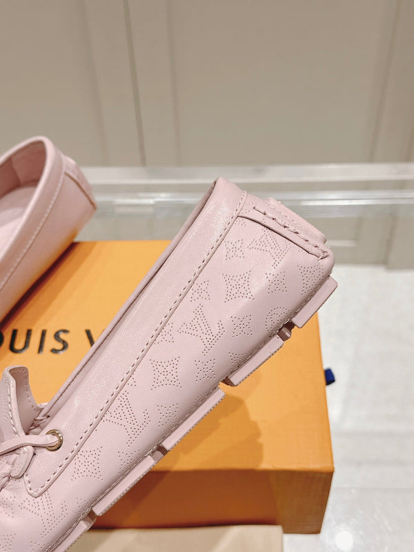 LV Gloria Loafer Pink Perforated Calfskin 480733