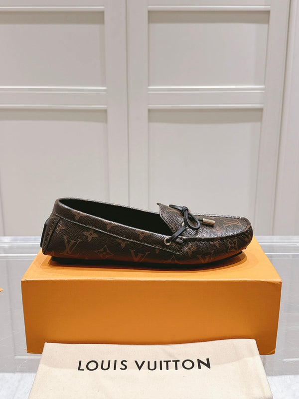 LV Gloria Loafer Brown Monogram Canvas 480735