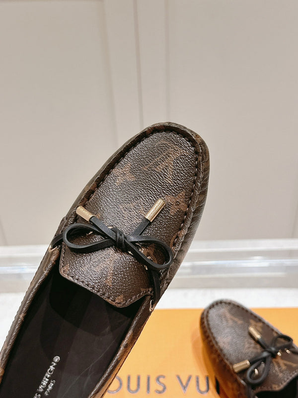 LV Gloria Loafer Brown Monogram Canvas 480735