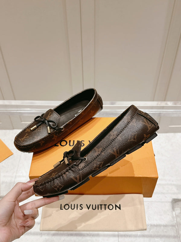 LV Gloria Loafer Brown Monogram Canvas 480735