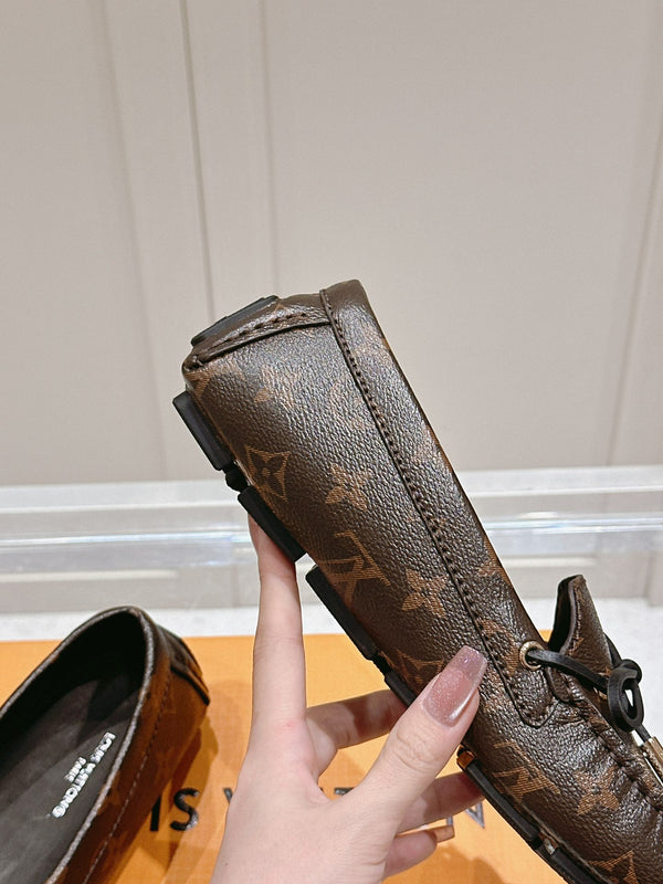 LV Gloria Loafer Brown Monogram Canvas 480735
