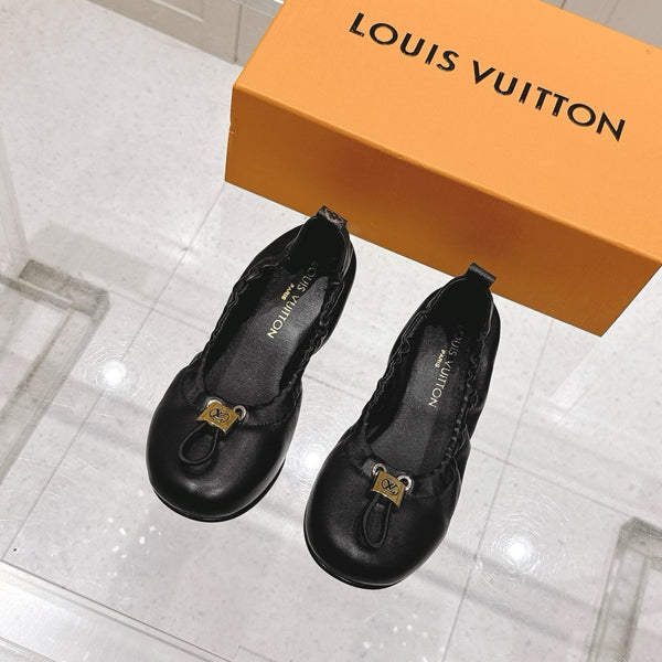 LV 25PF Nolita Flat Ballerina Black Sheepskin 480514