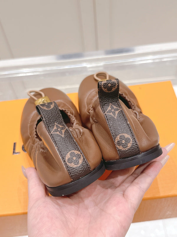 LV 25PF Nolita Flat Ballerina Brown Sheepskin 480515