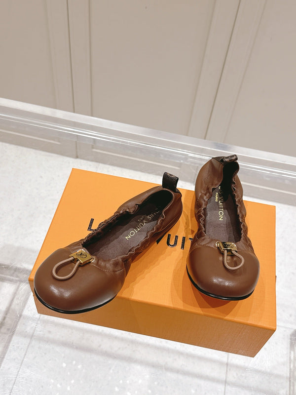 LV 25PF Nolita Flat Ballerina Brown Sheepskin 480515