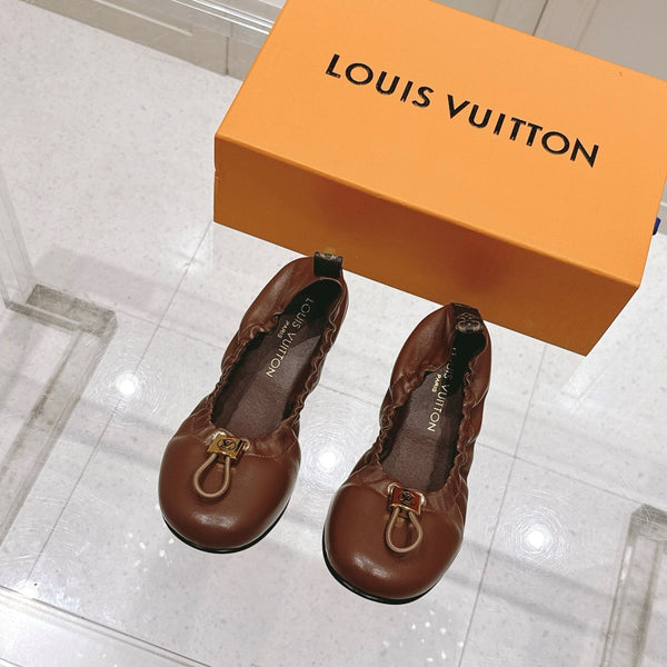 LV 25PF Nolita Flat Ballerina Brown Sheepskin 480515
