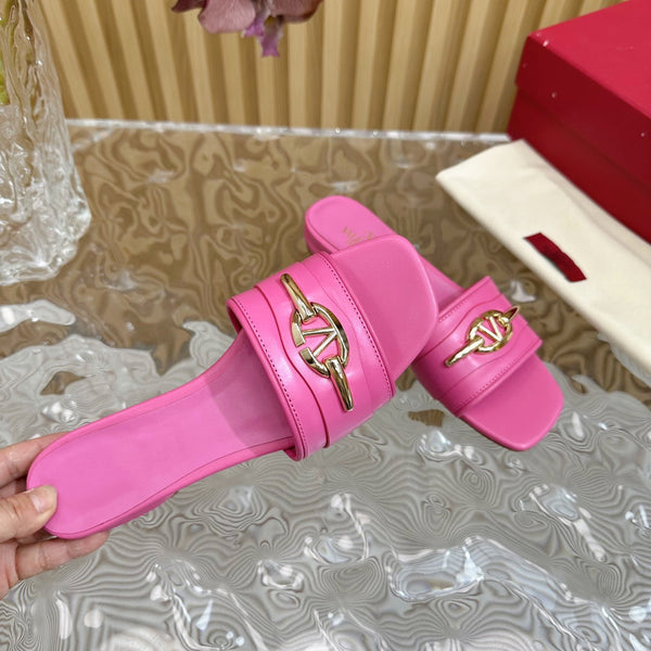 Sandalo Mule The Bold Edition Vlogo Punta Quadrata 20mm Rosa