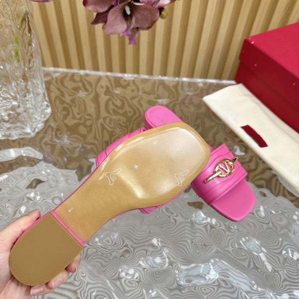 Sandalo Mule The Bold Edition Vlogo Punta Quadrata 20mm Rosa