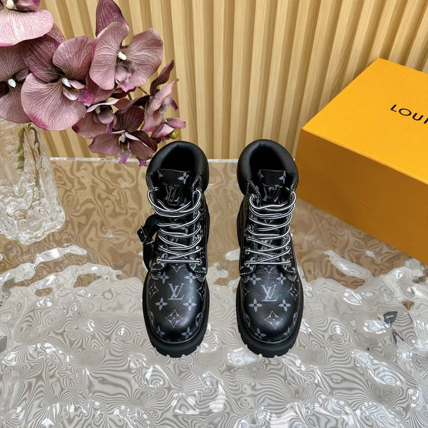 LV x Timberland 6-In High End Ankle Boot Black Monogram Calfskin
