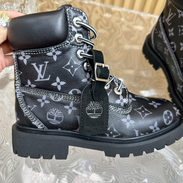 LV x Timberland 6-In High End Ankle Boot Black Monogram Calfskin