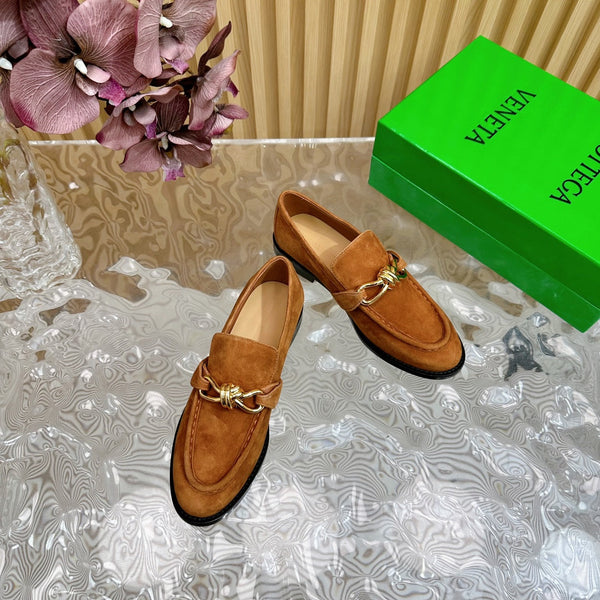 BV Astaire Loafer Gold Suede Ghw 925631