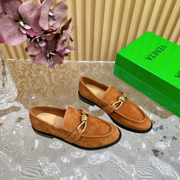 BV Astaire Loafer Gold Suede Ghw 925631