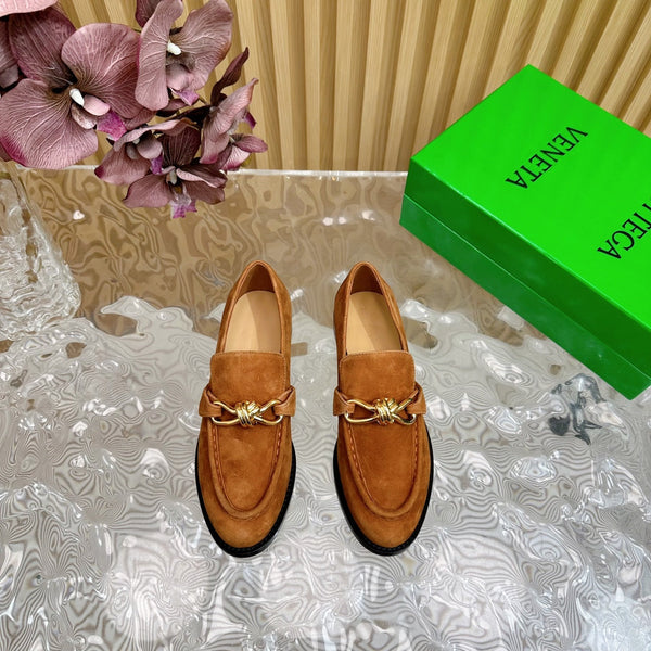 BV Astaire Loafer Gold Suede Ghw 925631