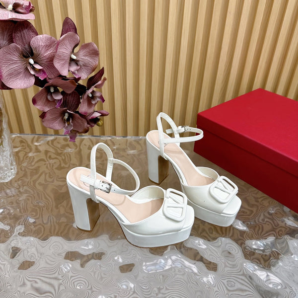 VT High Heels Sandals 110mm White Calfskin 286478