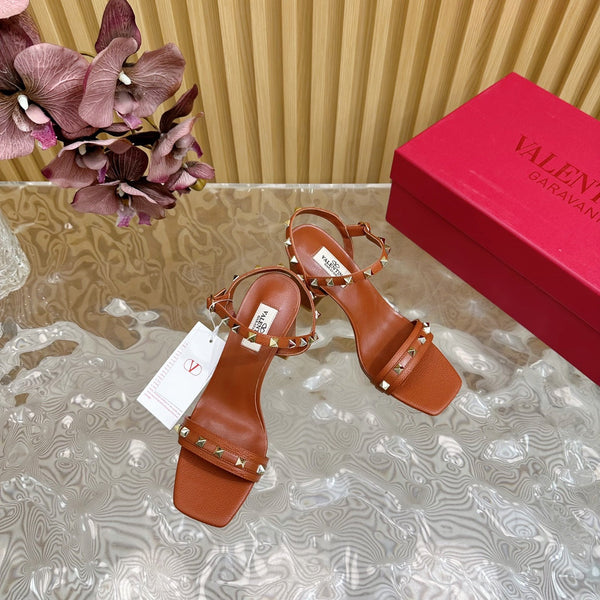 High Sandal 86mm In Brown Cowhide 102064