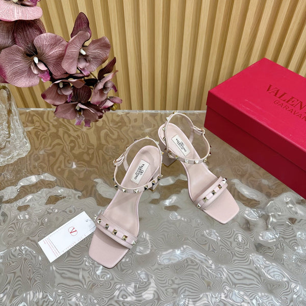 High Sandal 86mm In Rose Pink Cowhide 102068