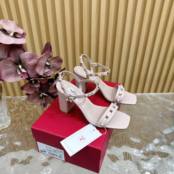 High Sandal 86mm In Rose Pink Cowhide 102068