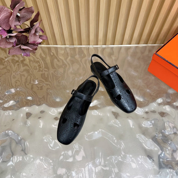 HM 25 Kim Slingback Black Lambskin 352959