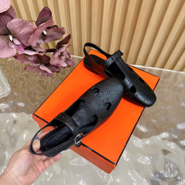 HM 25 Kim Slingback Black Lambskin 352959