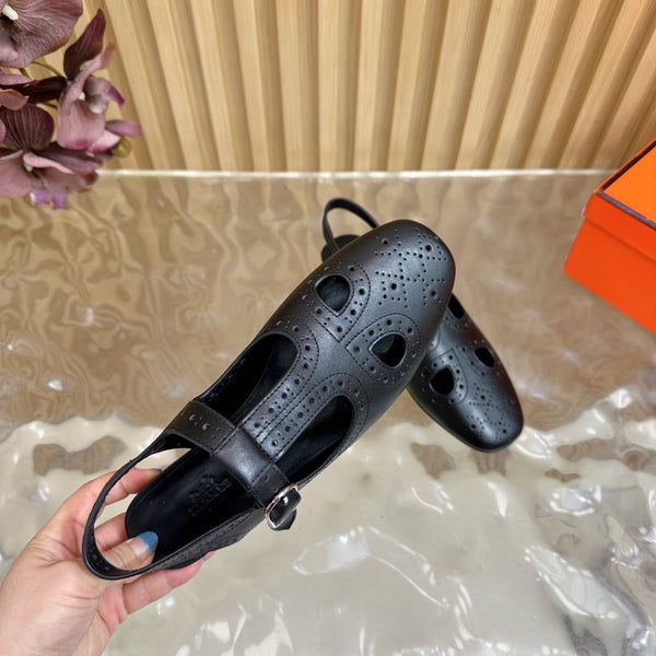 HM 25 Kim Slingback Black Lambskin 352959