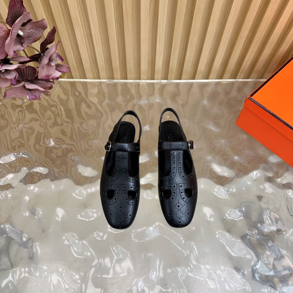 HM 25 Kim Slingback Black Lambskin 352959