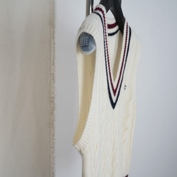 Celine Arc de Triomphe Vest White Cashmere