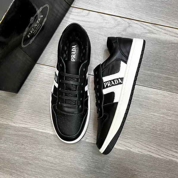 PRA TRAINER SHOES IN BLACK CALFSKIN