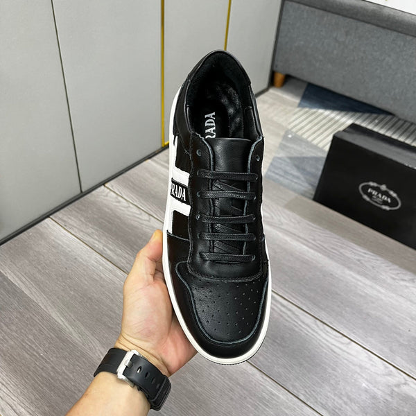 PRA TRAINER SHOES IN BLACK CALFSKIN