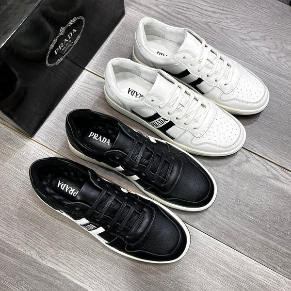 PRA TRAINER SHOES IN WHITE CALFSKIN