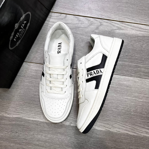 PRA TRAINER SHOES IN WHITE CALFSKIN