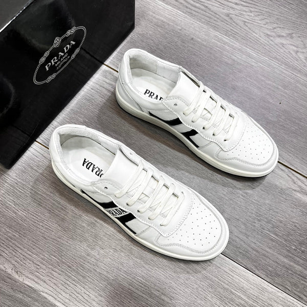 PRA TRAINER SHOES IN WHITE CALFSKIN