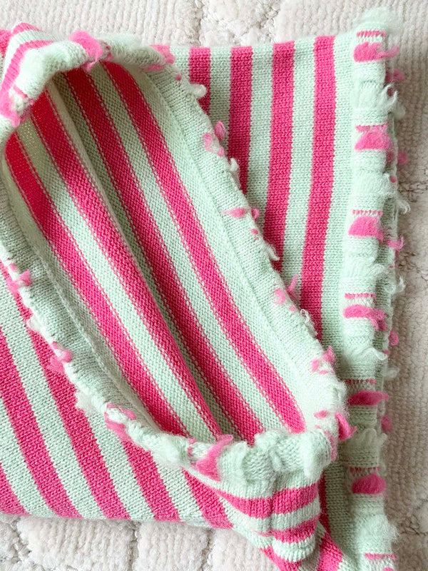 Chanel 25P Shorts Pink Mix Green Cashmere 237317