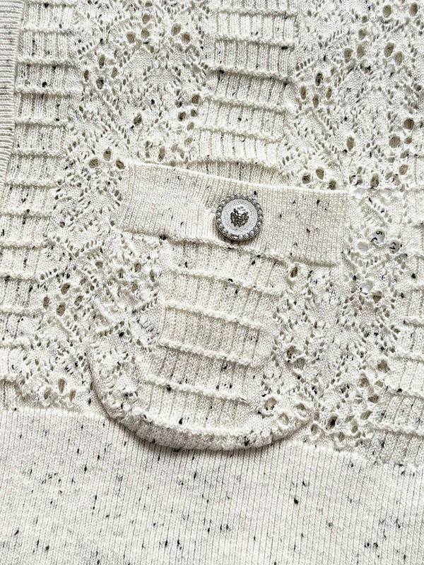 CC 25 Knitted Sweater White Wool 291301