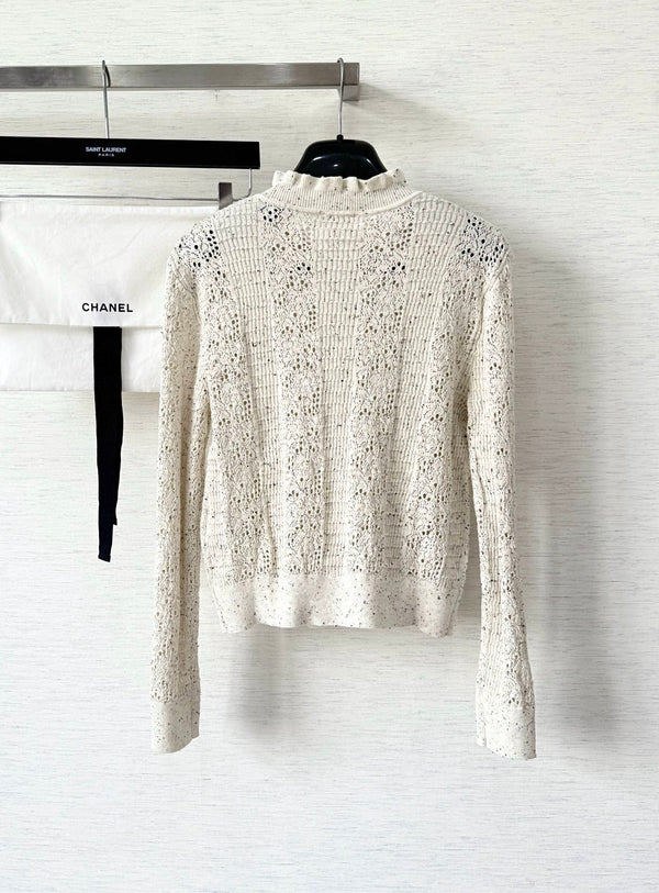 CC 25 Knitted Sweater White Wool 291301