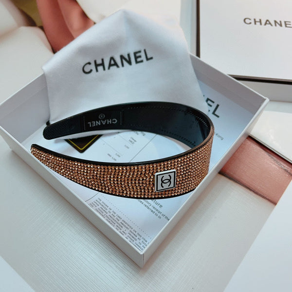 BROWN WITH CRYSTALS HAIRBAND RESIN FOR WOMEN 124677