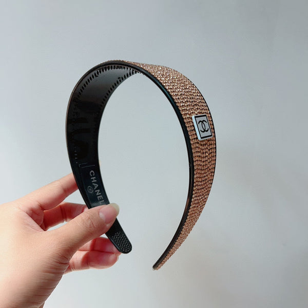 BROWN WITH CRYSTALS HAIRBAND RESIN FOR WOMEN 124677