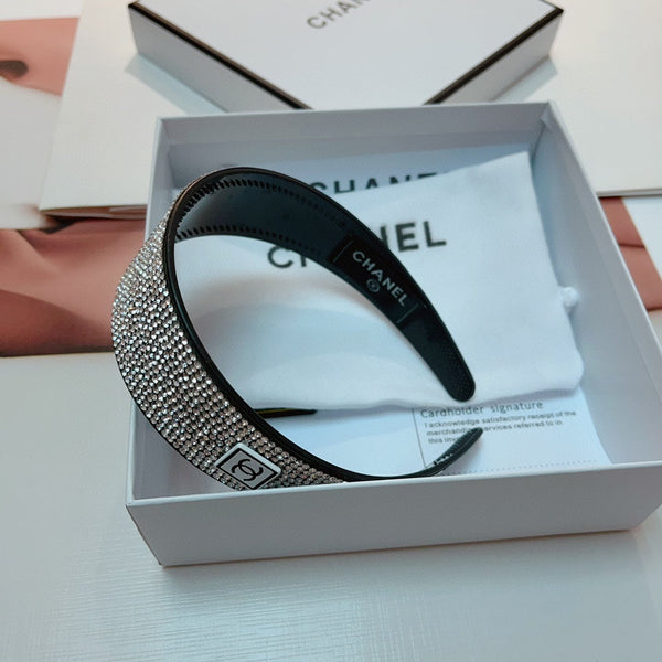 WHITE WITH CRYSTALS HAIRBAND RESIN FOR WOMEN 124679