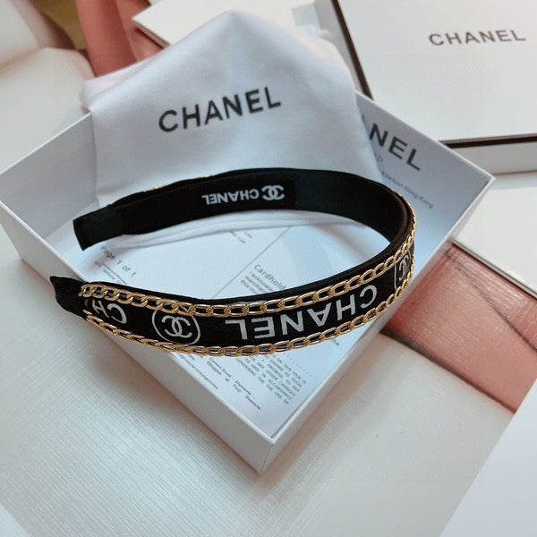 HAIRBAND CC LOGO BLACK FOR WOMEN 124683