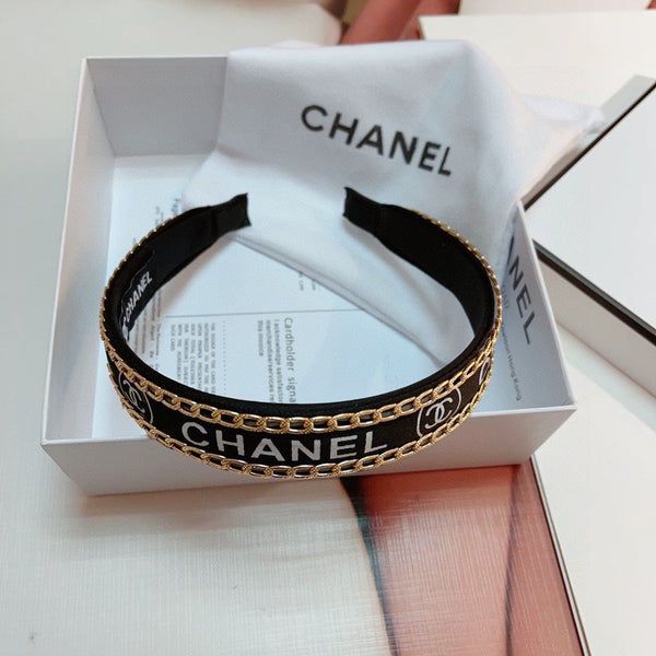 HAIRBAND CC LOGO BLACK FOR WOMEN 124683