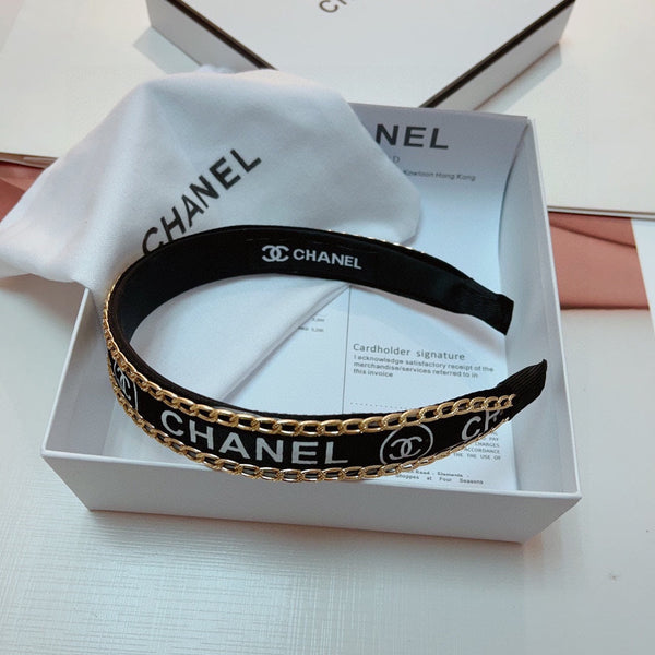 HAIRBAND CC LOGO BLACK FOR WOMEN 124683