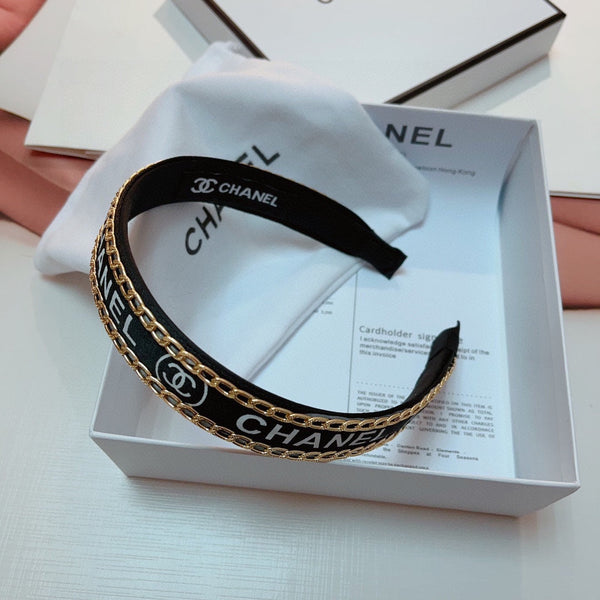 HAIRBAND CC LOGO BLACK FOR WOMEN 124683