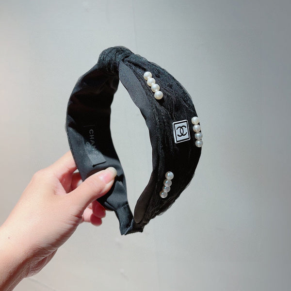 BLACK HAIRBAND WITH PEARL FOR WOMEN 124702