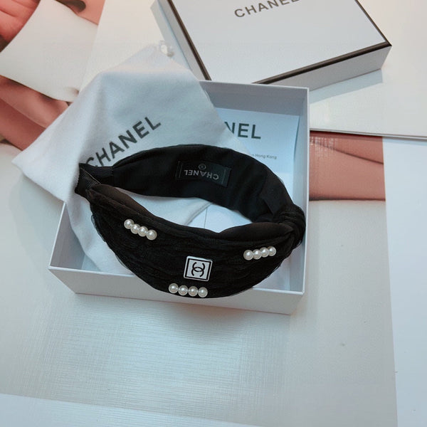 BLACK HAIRBAND WITH PEARL FOR WOMEN 124702