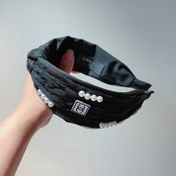 BLACK HAIRBAND WITH PEARL FOR WOMEN 124702