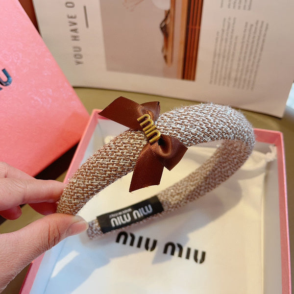 RUST ORANGE MIX WHITE HAIRBAND TWEED 327894