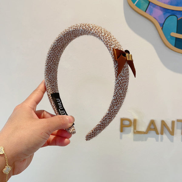 RUST ORANGE MIX WHITE HAIRBAND TWEED 327894