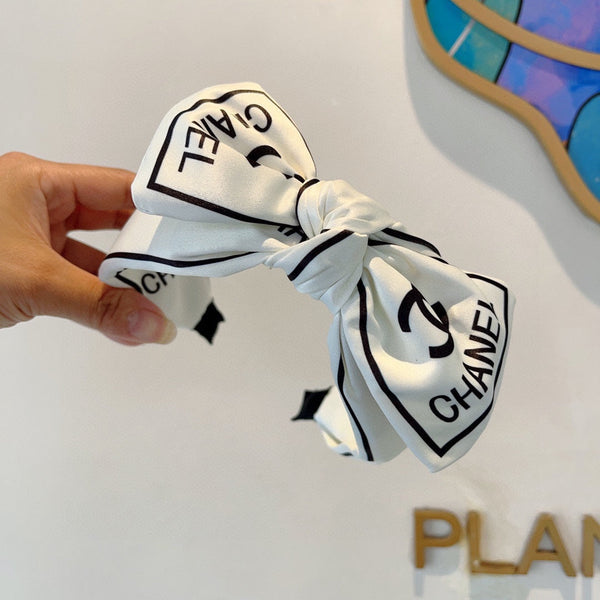 WHITE MIX BLACK SILK HAIRBAND 358256