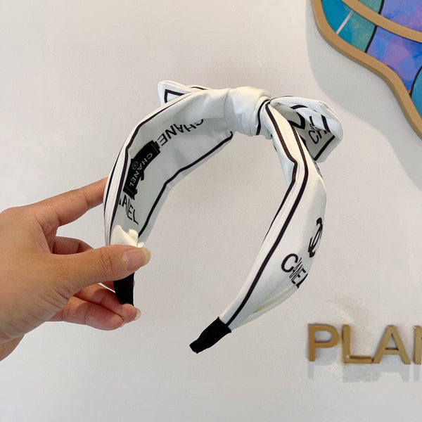 WHITE MIX BLACK SILK HAIRBAND 358256